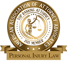 American Association of Attorney Advocates - Top Ranking Attorney -- Personal Injury Law 2021 Member